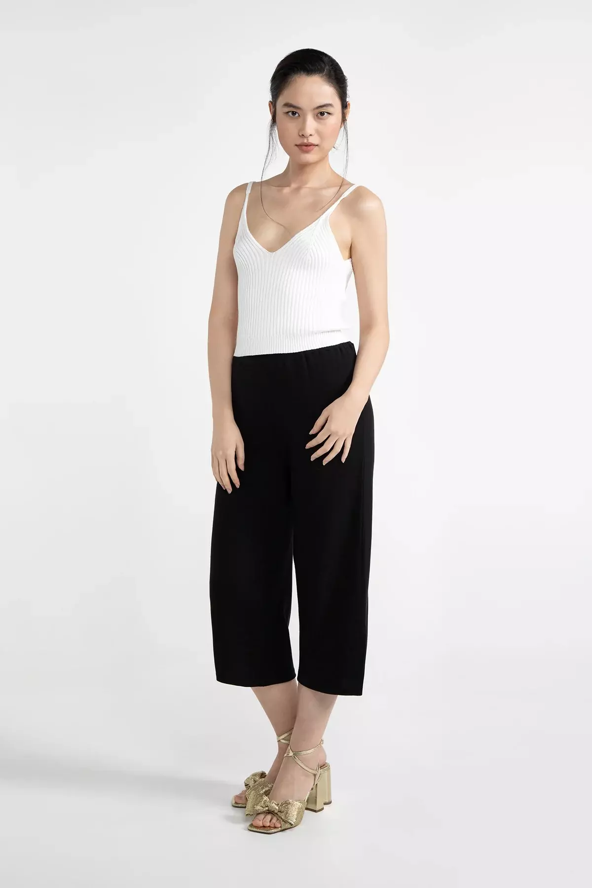 Lovjoi Nuraiah Pants Damen Wide Leg Hose schwarz